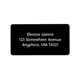 Étiquettes de adresse simples noirs