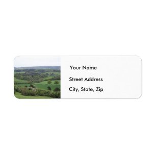 Étiquettes de adresse verts et agréables de terr