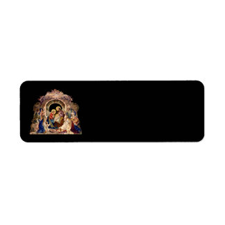 Étiquettes de adresse vintages de la Nativité