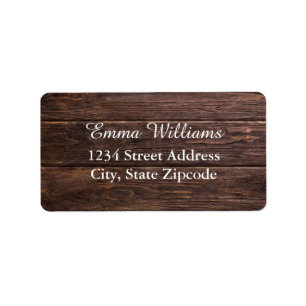 Étiquettes de adresse Woodsy simples et élégants