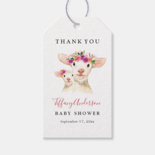 Étiquettes de Baby Shower Fleurales Maman et Bébé