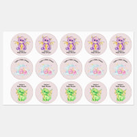 Étiquettes de Baby showers à thème Dragon