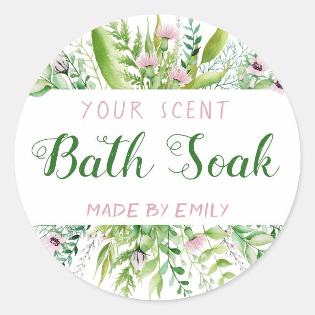 Étiquettes de bain à l'aspect naturel (Devant)