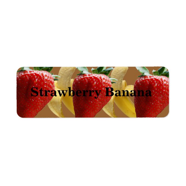 Étiquettes de banane à fraises personnalisables (Devant)
