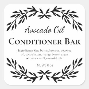 Étiquettes de bar de revitalisant à cheveux blancs