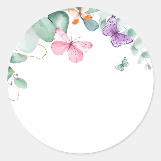 Étiquettes de bar Mimosa pour jardin de papillons  (Devant)