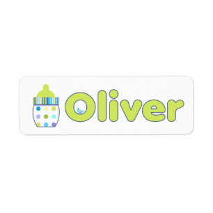 Étiquettes de biberon d'Oliver