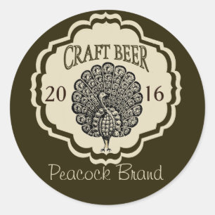 Étiquettes de bière personnalisables avec Peacock