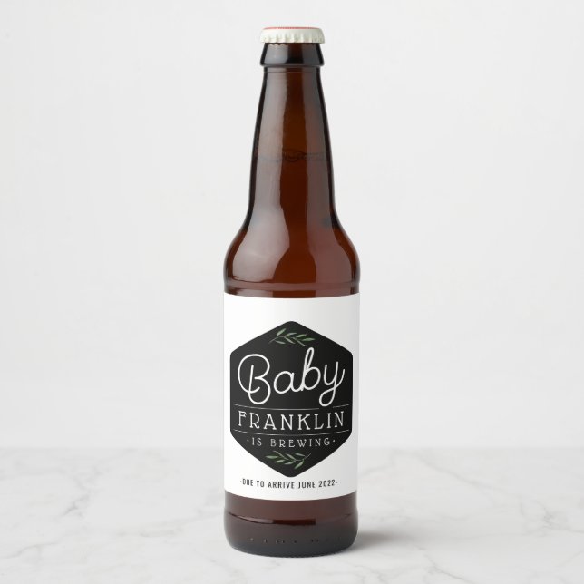 Étiquettes de bières brassées pour bébé Boho moder (Devant)