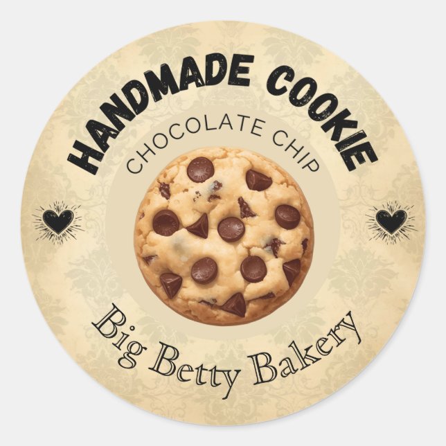 Étiquettes de biscuits à base de chocolat personna (Devant)