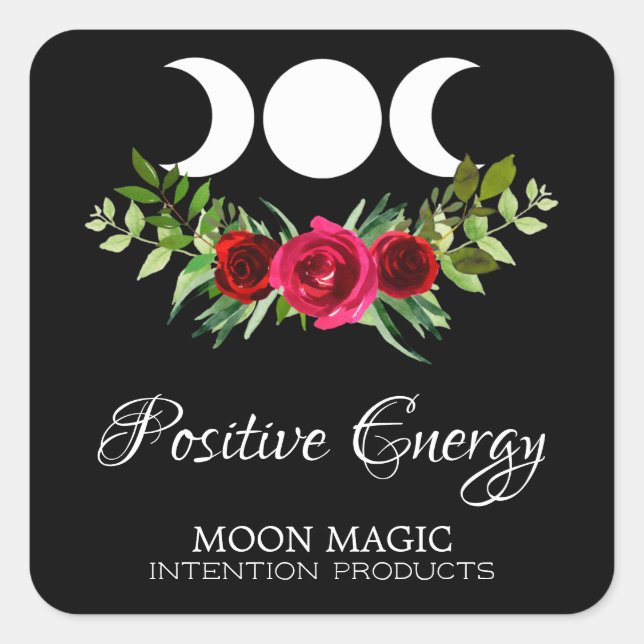 Étiquettes de bougie en cristal d'énergie positive (Devant)