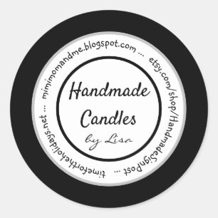 Étiquettes de bougies artisanales