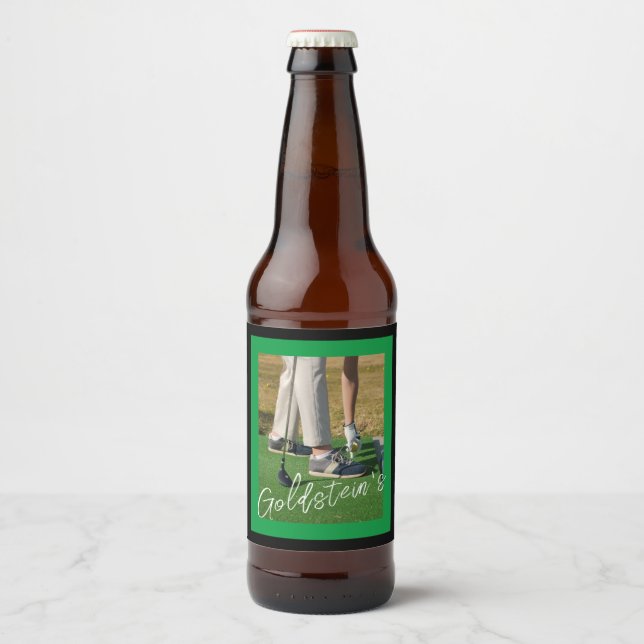 Étiquettes de bouteille de bière de golf personnal (Devant)