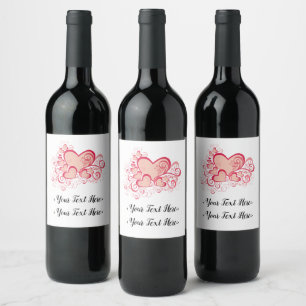 Étiquettes de bouteille de la Saint Valentin