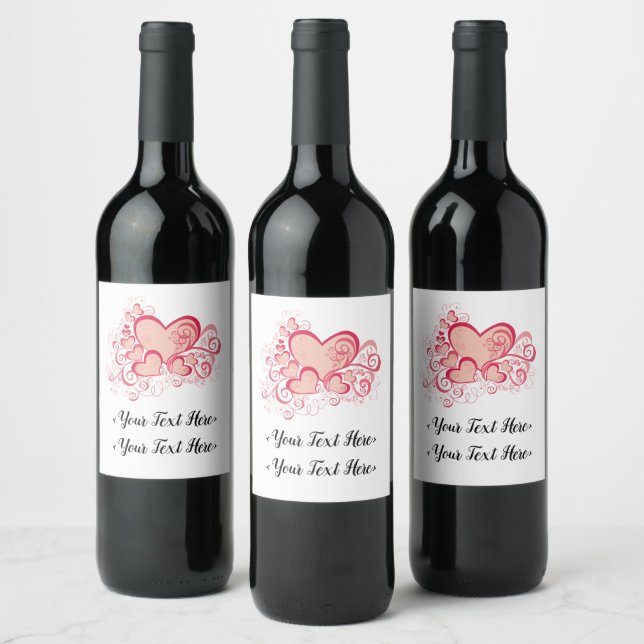 Étiquettes de bouteille de la Saint Valentin (Bouteilles)