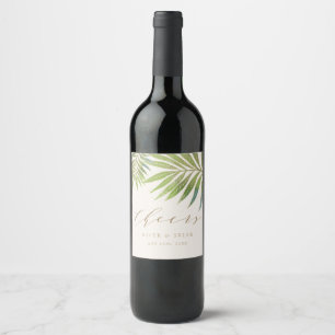 Étiquettes de bouteille de vin de mariage d'été sp