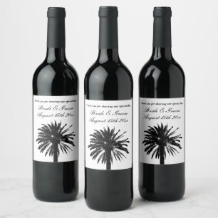 Étiquettes de bouteille de vin exotique pour maria
