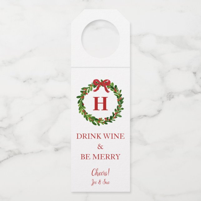 Étiquettes de bouteille de vin personnalisées pour (Devant)