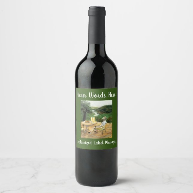 Étiquettes de bouteille de vin personnalisées sur  (Devant)
