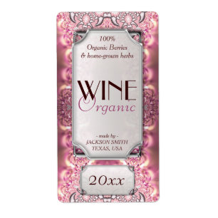 Étiquettes de bouteille de vin sur mesure Dreamy P