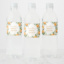 Étiquettes de bouteille d'eau de douche nuptiale M