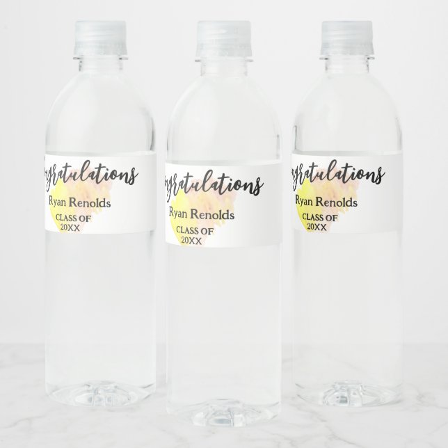 Étiquettes de bouteille d'eau personnalisée, fête  (Bouteilles)