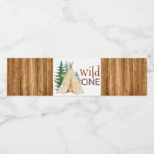 Étiquettes de bouteille d'eau Tribal Wild One Teep