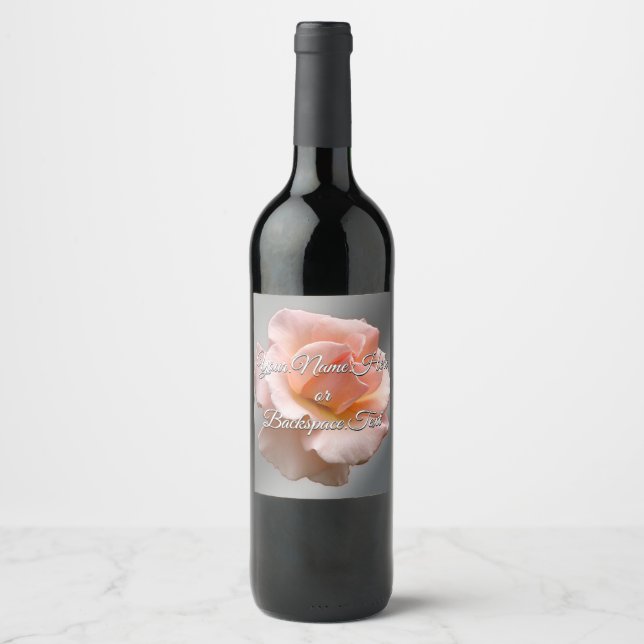 Étiquettes de bouteille personnalisées Rose sauvag (Devant)