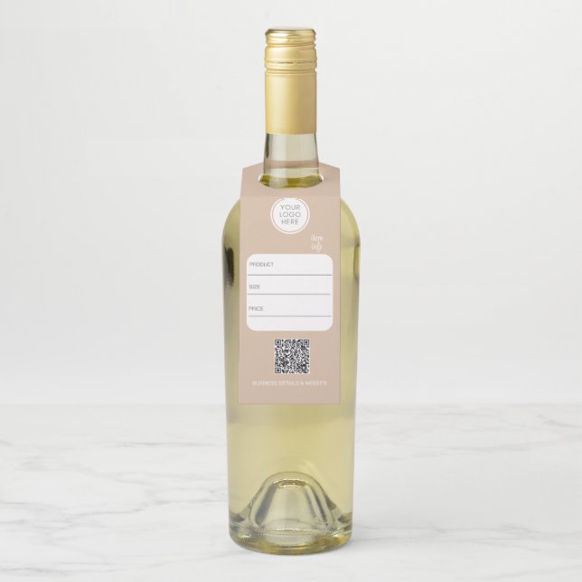 Étiquettes de bouteilles à accrocher avec logo de  (Sur bouteille)