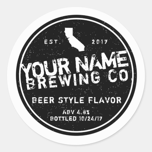 Étiquettes de bouteilles de bière personnalisés -  (Devant)