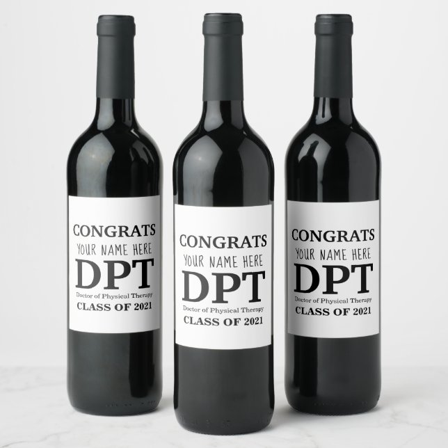 Étiquettes de bouteilles de vin DPT personnalisabl (Bouteilles)