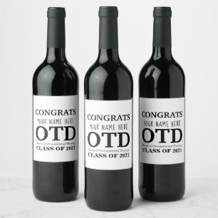 Étiquettes de bouteilles de vin OTD personnalisabl