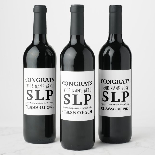 Étiquettes de bouteilles de vin SLP personnalisabl (Bouteilles)
