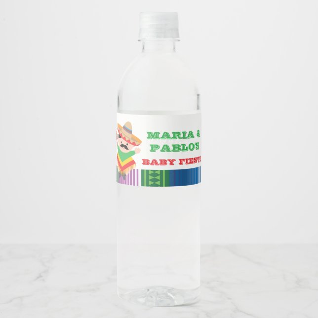 Étiquettes de bouteilles d'eau Fiesta (Devant)