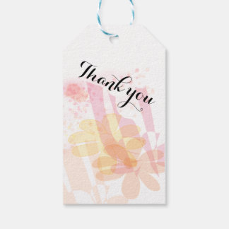 Étiquettes de cadeau à motif de fleur douce
