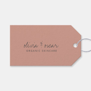 Étiquettes de cadeau affaires Rose Poussiéreuse éc
