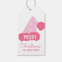 Étiquettes de cadeau Chapeau de Père Noël Joyeux N