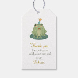 Étiquettes de cadeau d'anniversaire de grenouille 