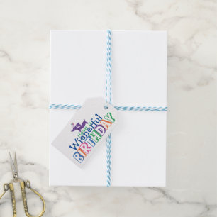 Étiquettes de cadeau d'anniversaire pour chien sau