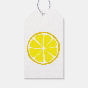 Étiquettes de cadeau de citron d'agrume d'été