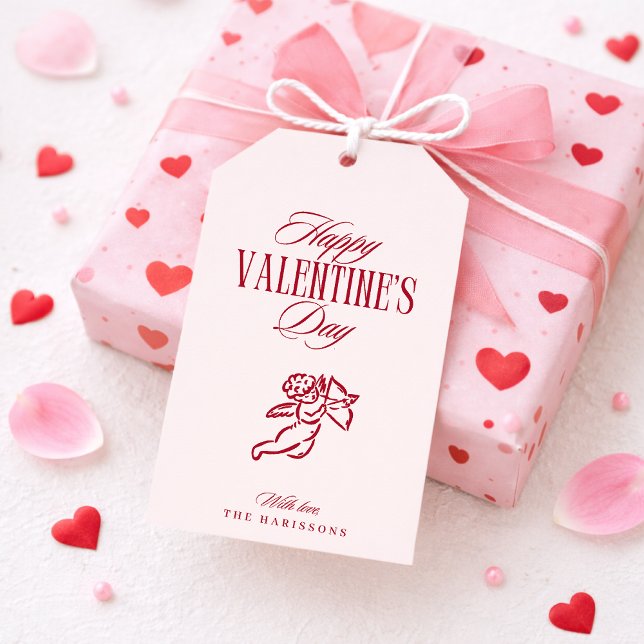 Étiquettes de cadeau de la Saint-Valentin Cupidon  (Créateur téléchargé)