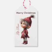 Étiquettes de cadeau de lutin personnalisées | Noë