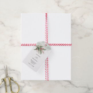 Étiquettes de cadeau de mariage à l'aquarelle Baie