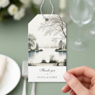 Étiquettes de cadeau de mariage pour jardin secret