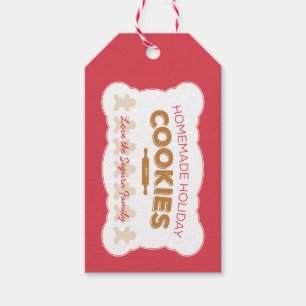 Étiquettes de cadeau de Noël de biscuits de