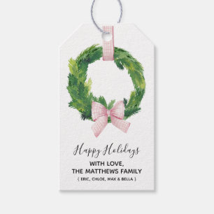 Étiquettes de cadeau de Noël de vacances de