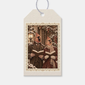 Étiquettes de cadeau de Noël des chanteurs de caro