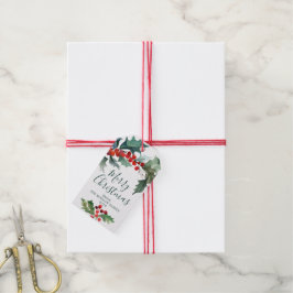 Étiquettes de cadeau de Noël Holiday Holly