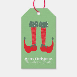 Étiquettes de cadeau de Noël pour les pieds de lut
