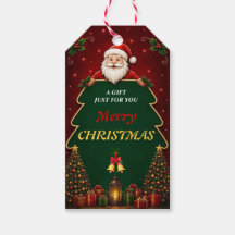 Étiquettes de cadeau de Noël Santa éditable